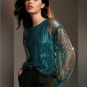 Anthropologie Pilcro sequin Top
Teal
Size S